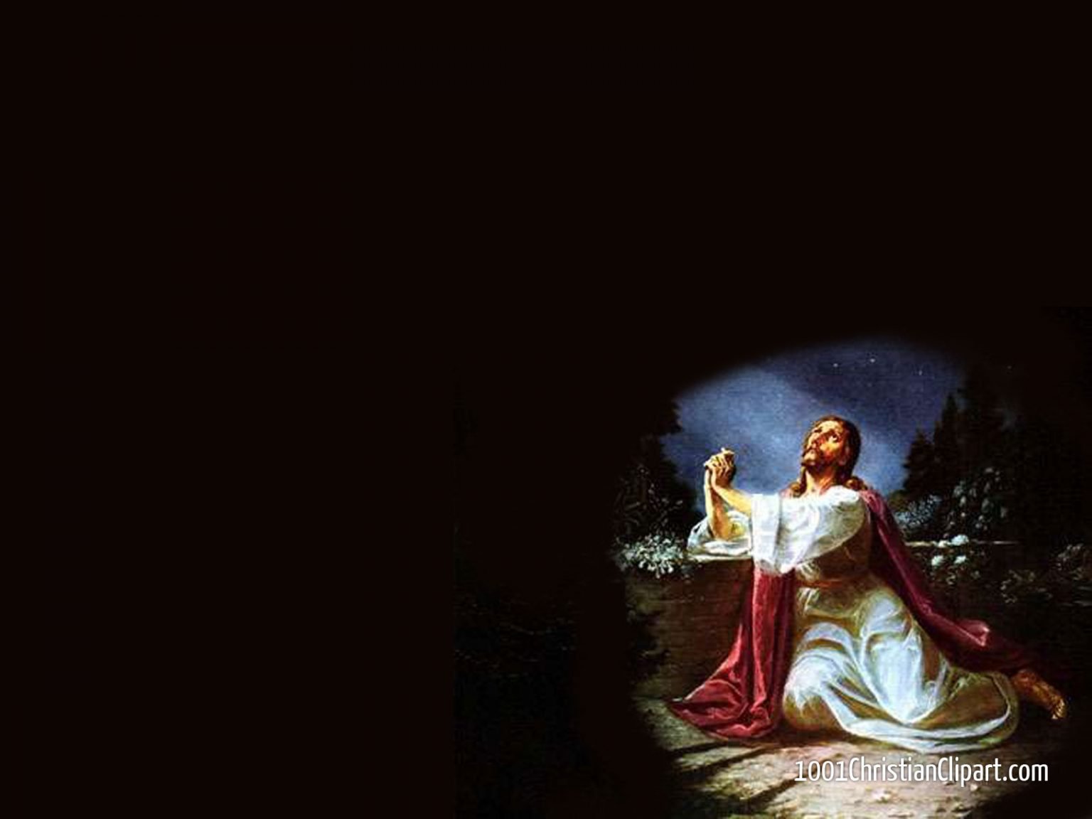 Jesus Praying at Gethsemane – 1001 Christian Clipart